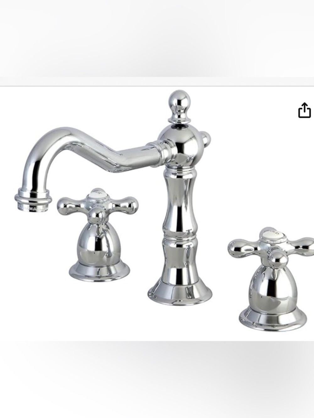 Kingston Polished Silver Widespread Bathroom Faucet Set